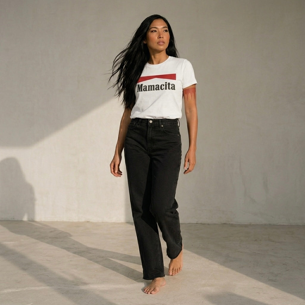 Mamacita Vintage Graphic Tee | Mom Shirt| Vintage Red Bar Graphic Tee | Stylish Mom Gift Outfit | Latina