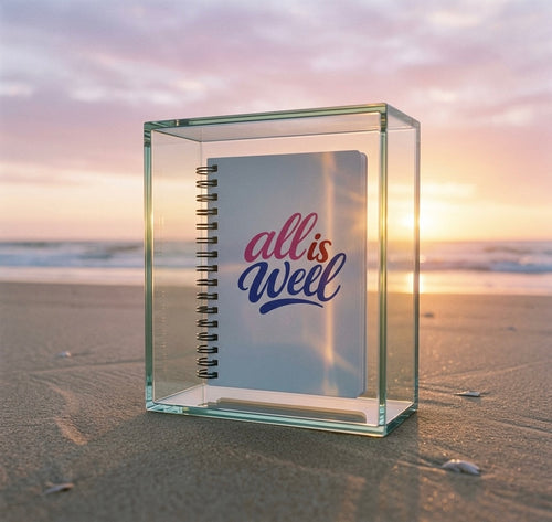 All Is Well Affirmation Journal – Luxury Spiral Notebook | Self Care, Manifestation & Daily Reflection Journal